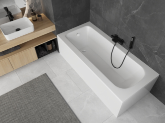 Mexen Vega obdélníková vana 150 x 70 cm s pláštěm, bílá - 55011507000X
