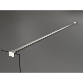 Mexen Kioto Sprchová zástěna 100 x 85 cm, průhledná, kartáčovaný nikl - 800-100-212-97-00-085