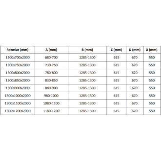 Posuvný sprchový kout Mexen Velar 130 x 70 cm, grafit, kartáčovaný nikl - 871-130-070-41-97