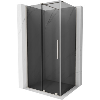 Posuvný sprchový kout Mexen Velar 130 x 90 cm, grafit, kartáčovaný nikl - 871-130-090-41-97