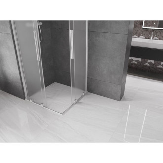 Mexen Velar Duo posuvný sprchový kout 80 x 80 cm, matný, chrom - 871-080-080-32-01