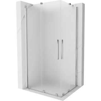 Mexen Velar Duo posuvný sprchový kout 90 x 80 cm, matný, chrom - 871-090-080-32-01