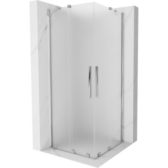 Mexen Velar Duo posuvný sprchový kout 90 x 90 cm, matný, chrom - 871-090-090-32-01