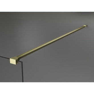 Mexen Kioto Sprchová zástěna 140 x 90 cm, černý rám, kartáčované zlato - 800-140-212-55-70-090