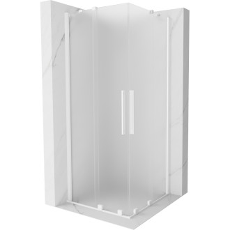 Mexen Velar Duo posuvný sprchový kout 80 x 80 cm, matná bílá - 871-080-080-32-20