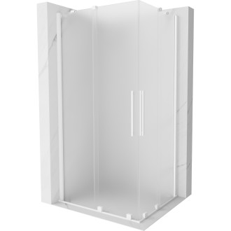 Mexen Velar Duo posuvný sprchový kout 90 x 80 cm, matná bílá - 871-090-080-32-20