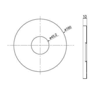 Mereo Kryt kulatý pro podomítkovou baterii bez přepínače, ? 160 mm M-CB415K