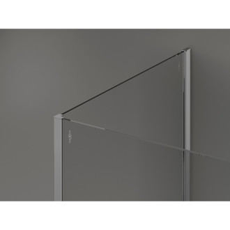 Mexen Kioto Sprchová zástěna 140 x 95 x 30 cm, průhledná, chrom - 800-140-095-221-01-00-030