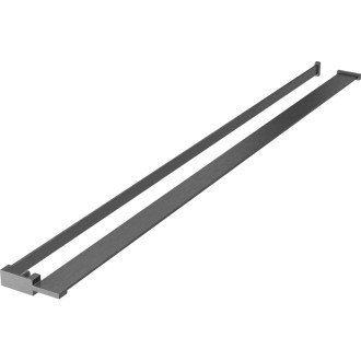 Sprchová polička Mexen s věšákem na ručníky, kartáčovaná pistolově šedá - 800-02-66