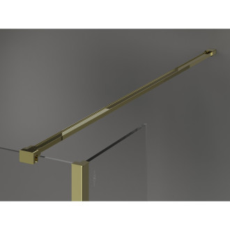 Mexen Kioto Sprchová zástěna 140 x 70 x 30 cm, průhledná, zlatá - 800-140-070-221-50-00-030