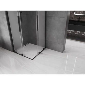 Mexen Velar Duo posuvný sprchový kout 80 x 80 cm, matná, černá - 871-080-080-32-70