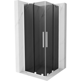 Mexen Velar Duo posuvný sprchový kout 80 x 80 cm, grafit, bílá - 871-080-080-42-20