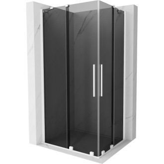 Mexen Velar Duo posuvný sprchový kout 100 x 90 cm, grafit, bílá - 871-100-090-42-20