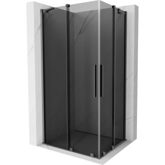 Mexen Velar Duo posuvný sprchový kout 90 x 80 cm, grafit, stříbrná - 871-090-080-42-95