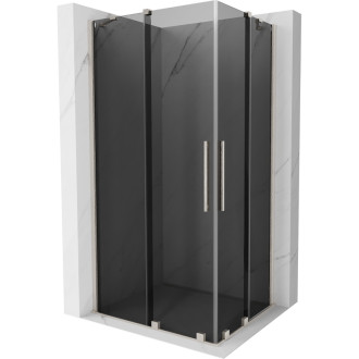 Mexen Velar Duo posuvný sprchový kout 100 x 90 cm, grafit, kartáčovaný nikl - 871-100-090-42-97