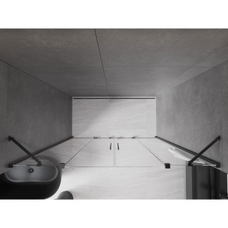 Posuvné sprchové dveře Mexen Velar Duo 200 cm, průhledné, stříbrná - 871-200-000-02-95