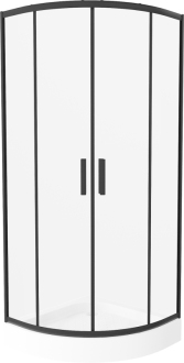 Mexen Rio sprchový kout 90x90, transp., černá + vanička Rio, bílá 863-090-090-70-00-4710