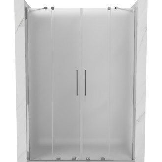 Posuvné sprchové dveře Mexen Velar Duo 140 cm, matné, chrom - 871-140-000-32-01