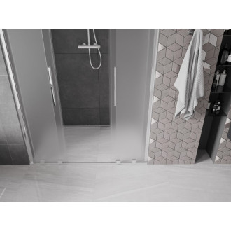 Posuvné sprchové dveře Mexen Velar Duo 140 cm, matné, chrom - 871-140-000-32-01