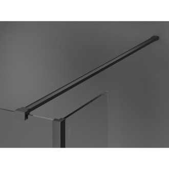 Mexen Kioto Sprchová zástěna 110 x 80 x 30 cm, průhledná, kartáčovaná pistolově šedá - 800-110-080-221-66-00-030