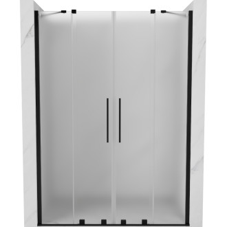 Posuvné sprchové dveře Mexen Velar Duo 150 cm, matné, černé - 871-150-000-32-70