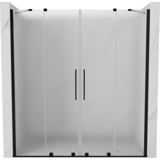 Posuvné sprchové dveře Mexen Velar Duo 180 cm, matné, černé - 871-180-000-32-70