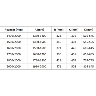 Posuvné sprchové dveře Mexen Velar Duo 180 cm, matné, černé - 871-180-000-32-70