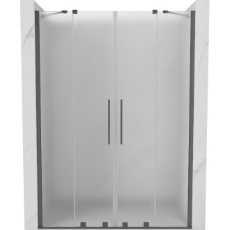 Posuvné sprchové dveře Mexen Velar Duo 150 cm, matné, stříbrné - 871-150-000-32-95