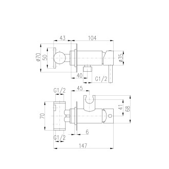 RAV SLEZÁK SEINA Baterie bidetová s kovovou sprchou metal grey - kartáčovaná SE843/1MGK