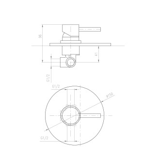 SEINA - Sprchová baterie podomítková 1-cestná s tělesem, Metal grey - kartáčovaná SE983LMGK, RAV Slezák