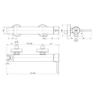 SEINA - Sprchová baterie, Metal grey - lesklá SE980.5MGL, RAV Slezák