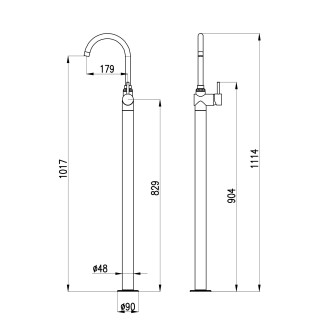SEINA - Umyvadlová vysoká baterie bez výpusti, Zlatá růžová - kartáčovaná SE925.5ZRK, RAV Slezák