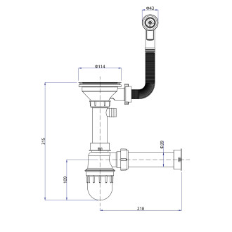 Granitový vestavný dřez s odkapem, 77x44cm, béžová
