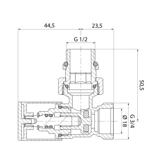 C-START připojovací sada ventilů ruční rohová, chrom