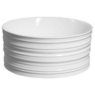 ALETTE keramické umyvadlo na desku, vysoké, Ø 41cm, bílá