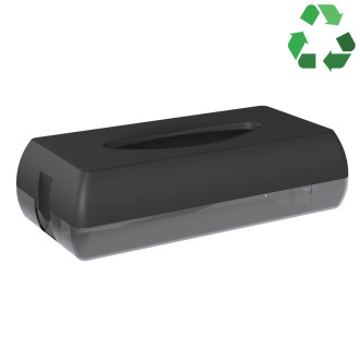ECOLORED zásobník na papírové kapesníky, 27x13x7cm, ABS, Soft Touch, černá mat