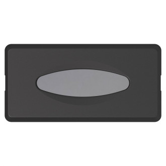 ECOLORED zásobník na papírové kapesníky, 27x13x7cm, ABS, Soft Touch, černá mat