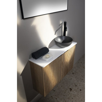 LATUS X deska Rockstone 80x23,5cm, bílá mat