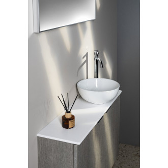 LATUS X deska Rockstone 80x23,5cm, bílá mat