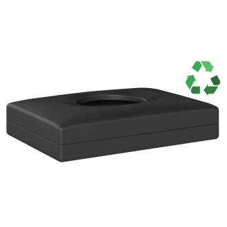 ECOLORED zásobník hygienických sáčků, 13,5x9,5x3,2cm, ABS, Soft Touch, černá mat