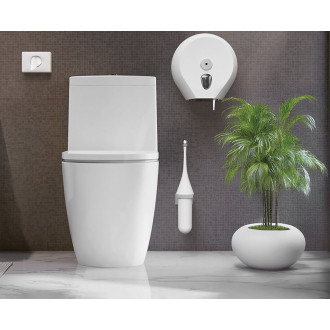 ECOLORED WC štětka závěsná, ABS, Soft Touch, bílá