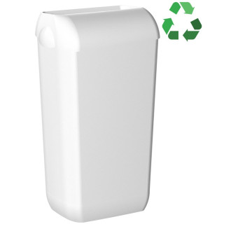 ECOLORED odpadkový koš nástěnný s víkem 23l, ABS, Soft Touch, bílá