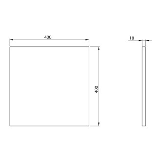 Deska DTDL 40x1,8x40cm, dub cuneo