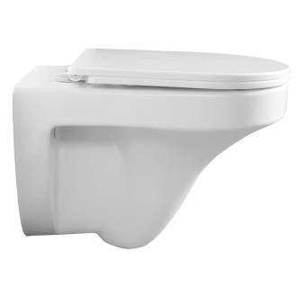 DENICA závěsná WC mísa, Vortex Rimless, 36x52cm, bílá