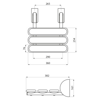 HANDICAP sklopné sedátko do sprchového koutu, 36x25cm, bílá UBC-A140101