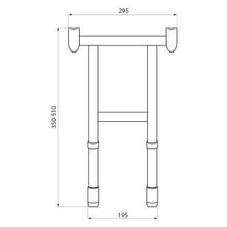 Podpěra po sklopné sedátko do sprchového koutu, bílá UBC-A141100
