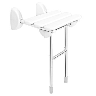 HANDICAP sklopné sedátko do sprchového koutu s podpěrou, 38x36cm, bílá UBC-A140101-1