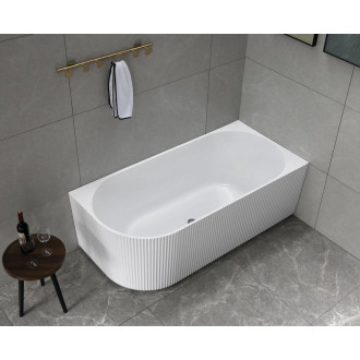 TIBERA STRIP R rohová stojící vana, 170x81cm, bílá