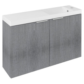 LATUS X umyvadlová skříňka s umyvadlem 80x54,5x22cm, dub stříbrný