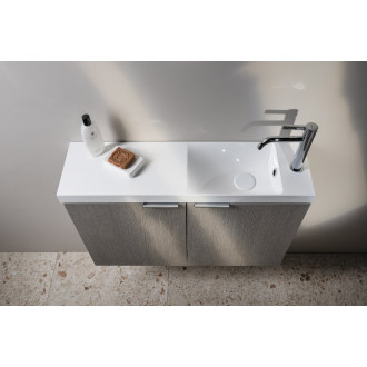 LATUS X umyvadlová skříňka s umyvadlem 80x54,5x22cm, dub stříbrný